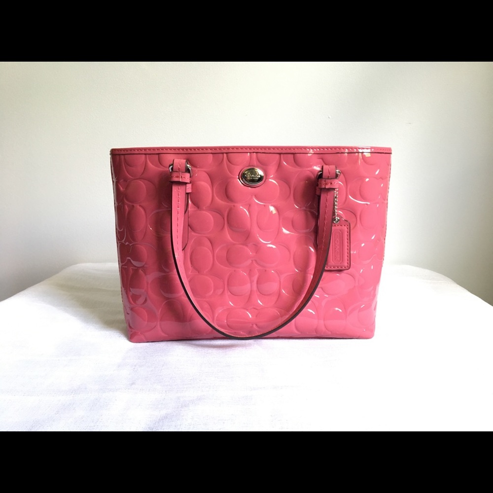 Coach Pink Patent Leather Handbag